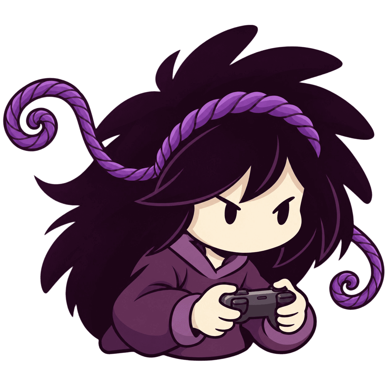 Lia, determined, gripping her controller
